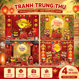 Phụ kiện trang trí Trung Thu, Đồ decor Tết Thiếu Nhi mẫu mới 2026,Phông nền chụp ảnh Hội Trăng Rằm 6D sắc nét TT1-BIATON