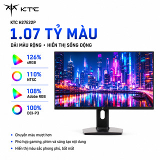 [CHÍNH HÃNG - BH 3 NĂM] Màn hình Gaming KTC H27E22P 27 Inch Fast HVA FHD 280Hz 1ms MPRT 100% DCI-P3