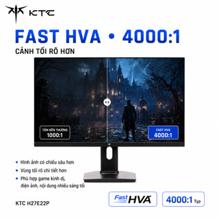 [CHÍNH HÃNG - BH 3 NĂM] Màn hình Gaming KTC H27E22P 27 Inch Fast HVA FHD 280Hz 1ms MPRT 100% DCI-P3