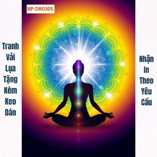 Tranh dán tường phòng tập yoga, decor phòng tập yoga, tranh 3D dán tường in trên chất liệu vải lụa (tặng kèm keo dán)