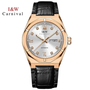 Đồng Hồ Nam Chính Hãng I&W Carnival 751G-D8 Full Box Chống Nước Kính Sapphire (Máy Cơ Tự Động)