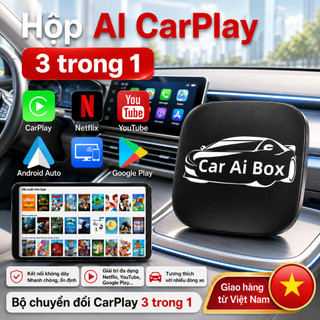 2+16GB/2+32GB CarPlay AI Box 3 trong 1 CarPlay Android Box không dây Bộ chuyển đổi CarPlay có dây sang khô