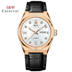Đồng Hồ Nam Chính Hãng I&W Carnival 751G-D16 Full Box Chống Nước Kính Sapphire (Máy Cơ Tự Động)