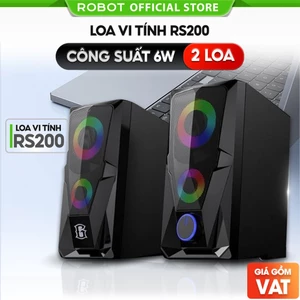 Loa máy vi tính mini ROBOT RS200 RS180 Hiệu Ứng Đèn LED - Âm Thanh Chất Lượng Cao