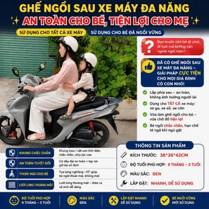 GHẾ NGỒI SAU XE MÁY INOX AN TOÀN CHO BÉ