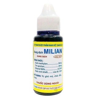 Milian hỗ trợ ngoài da, chàm, chốc lở (18ml)