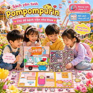 Bộ sách yên tĩnh nam châm cho trẻ em, nhiều sticker sinh động, giúp bé chơi ngoan và phát triển trí tưởng tượng.