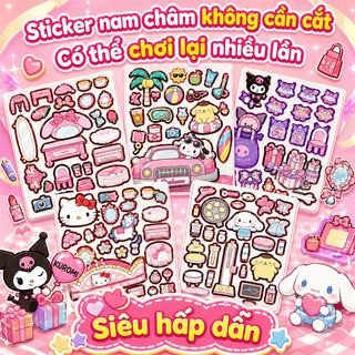 Bộ sách yên tĩnh nam châm cho trẻ em, nhiều sticker sinh động, giúp bé chơi ngoan và phát triển trí tưởng tượng.