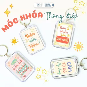 Móc Khóa Thông Điệp Yêu Thương – Truyền Động Lực Tích Cực, Trang Trí Balo, Quà Tặng Bạn Bè