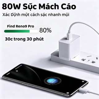 Tương thích với cáp sạc nhanh OPPO SuperVOOC 100W/80W/6A USB sang Type-C, phù hợp với OPPO Find X8/X7/X6 Pro/Reno13 12