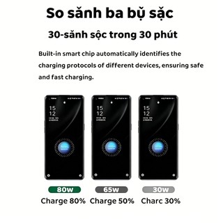 Tương thích với cáp sạc nhanh OPPO SuperVOOC 100W/80W/6A USB sang Type-C, phù hợp với OPPO Find X8/X7/X6 Pro/Reno13 12