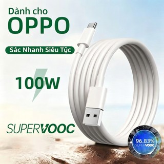 Cáp sạc VOOC siêu nhanh 80W 100W Type-C dành cho OPPO Find X8 X8 Pro X7 Ultra X6 Pro Reno13 12 11 10 9 8 A60 A58 A57 A38