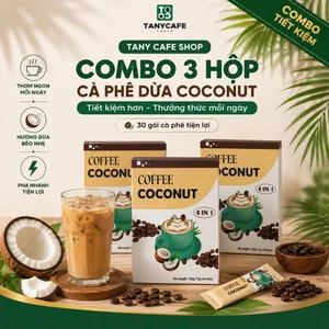 Cà Phê Dừa HEALTHY - Ít Đường Dành Cho Người Ăn Kiêng & Ăn HEALTHY - TANY CAFE, 1 Hộp 10 Gói x 12g
