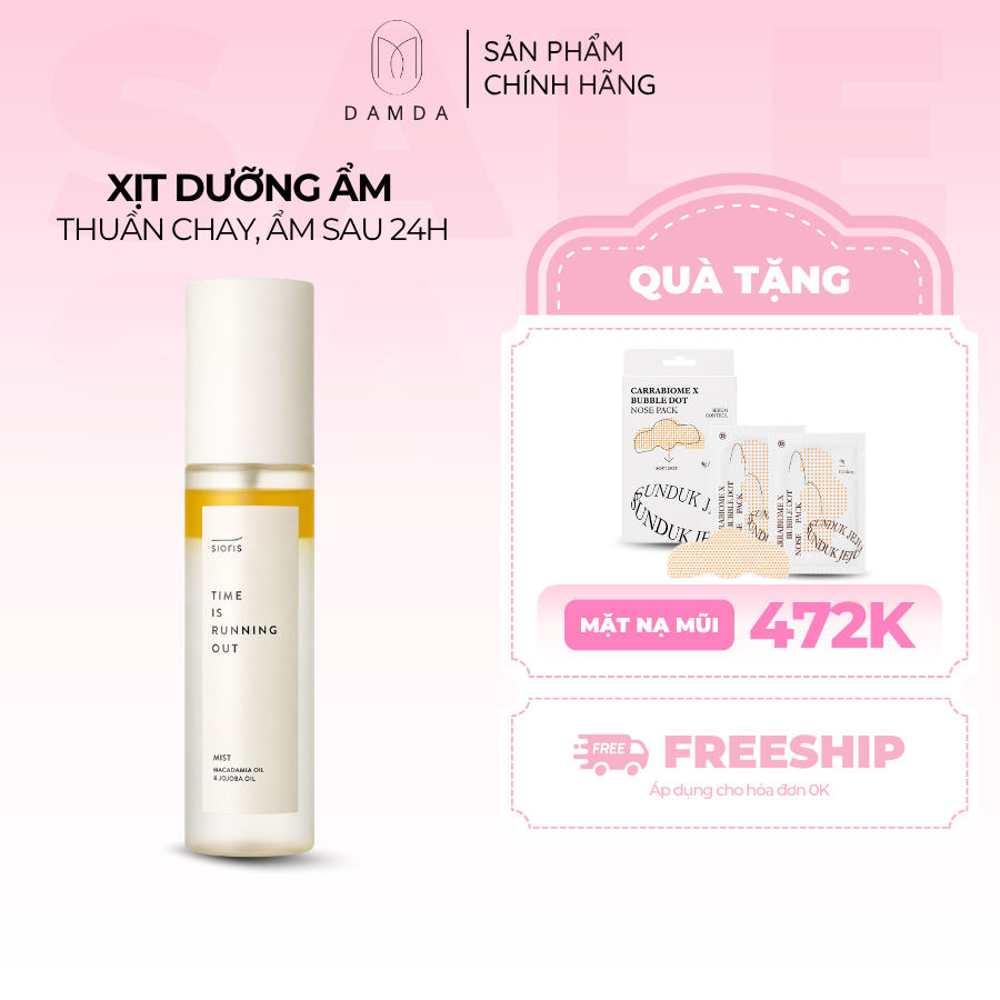 Xịt dưỡng đa chức năng SIORIS TIME IS RUNNING OUT MIST 100ml | DAMDAVN