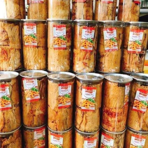 KHÔ MỰC CÁN TẨM VỊ LOẠI 1 HŨ PET ĂN VẶT, CAY CAY MẶN MẶN CỰC CUỐN