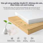 CONOCO Tủ quần áo 2 cánh 80cm ván dày có thanh treo gọn phòng ngủ nhỏ — ảnh 7