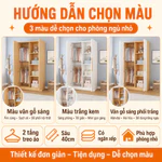 CONOCO Tủ quần áo 2 cánh 80cm ván dày có thanh treo gọn phòng ngủ nhỏ — ảnh 3