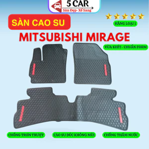 Thảm Lót Sàn Cao Su Xe Mitsubishi Mirage - Cao su đúc Không Mùi , Vừa Khít Form Xe- Chống Nước, Dễ Dàng Lắp Đặt