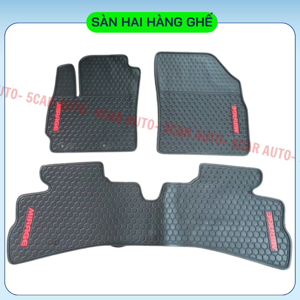 Thảm Lót Sàn Cao Su Xe Mitsubishi Mirage - Cao su đúc Không Mùi , Vừa Khít Form Xe- Chống Nước, Dễ Dàng Lắp Đặt