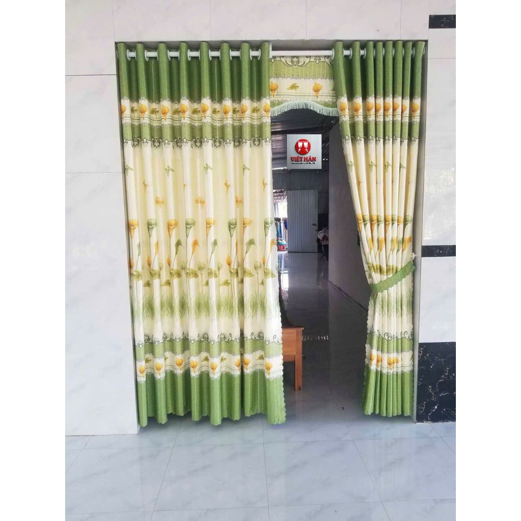 1 TẤM GẤM PHI BÓNG 2 MẶT 2 MÀU XANH LA CHƯA CÓ CÂY TREO - TREO 1 TẤM MUA 1 TẤM _TREO 2 TẤM MUA 2 TẤM RÈM CỬA VIỆT HÀN