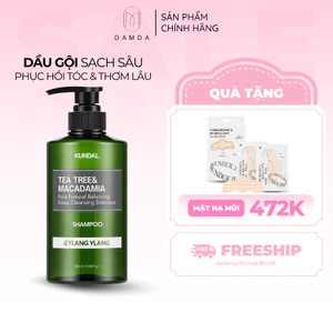 Dầu gôi làm sạch sâu KUNDAL TEA TREE & MACADAMIA SHAMPOO YLANG YLANG 500ml | DAMDAVN