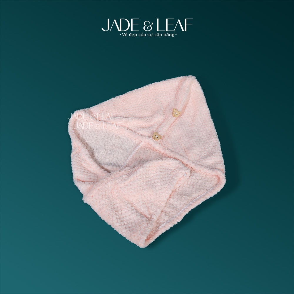 Khăn Quấn Ủ Tóc Jade&Leaf Microfiber Loại 1 Lớp Siêu Thấm Hút Nhanh Khô Dày Dặn Giữ Tóc Gọn Gàng