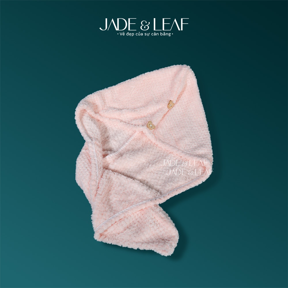 Khăn Quấn Ủ Tóc Jade&Leaf Microfiber Loại 1 Lớp Siêu Thấm Hút Nhanh Khô Dày Dặn Giữ Tóc Gọn Gàng