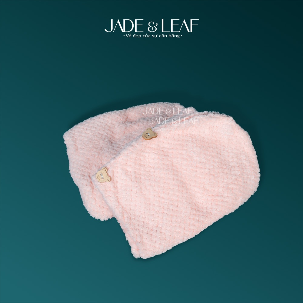 Khăn Quấn Ủ Tóc Jade&Leaf Microfiber Loại 1 Lớp Siêu Thấm Hút Nhanh Khô Dày Dặn Giữ Tóc Gọn Gàng