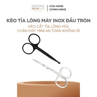Kéo tỉa lông mày inox đầu tròn đầu nhọn – Kéo cắt tỉa lông mũi, chân mày mini an toàn không rỉ