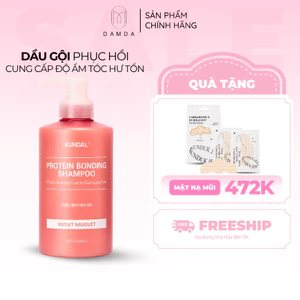 Dầu gội phục hồi tóc hư tổn KUNDAL PROTEIN BONDING SHAMPOO LEATHER IRIS 500ml | DAMDAVN