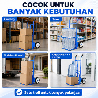 Xe đẩy Hàng 2 Bánh Tải Trọng 250kg Có 3 Nan Nhỏ Chắc Chắn.xe kéo đẩy đều được Giá Rẻ, Siêu Bền (Hót)