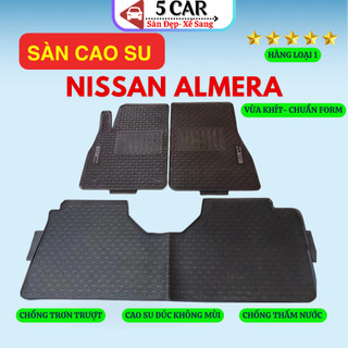 Thảm Lót Sàn Cao Su Xe NISSAN ALMERA 2021-NAY - Cao su đúc Không Mùi , Vừa Khít Form Xe- Chống Nước, Dễ Dàng Lắp Đặt