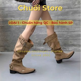 Giày boot nữ da PU tổng hợp dệt vải đế cao su dễ mang thuận tiện nữ tính thanh lịch