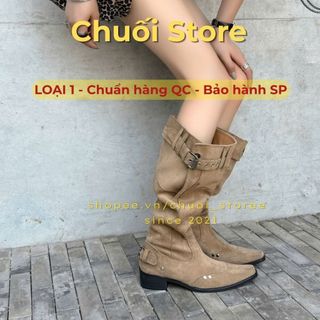 Giày boot nữ da PU tổng hợp dệt vải đế cao su dễ mang thuận tiện nữ tính thanh lịch