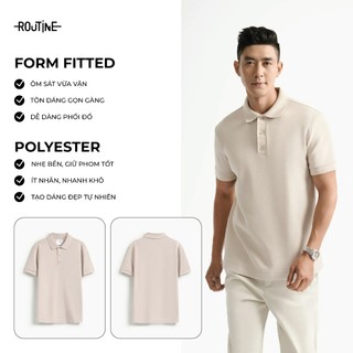 [🔥HOT] Áo Polo Nam Trơn Tay Ngắn Phối 3 Cúc Form Fitted - Routine 10F24POL014