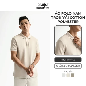 Áo Polo Nam Trơn Tay Ngắn Phối 3 Cúc Form Fitted - Routine 10F24POL014