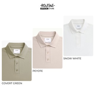 [🔥HOT] Áo Polo Nam Trơn Tay Ngắn Phối 3 Cúc Form Fitted - Routine 10F24POL014