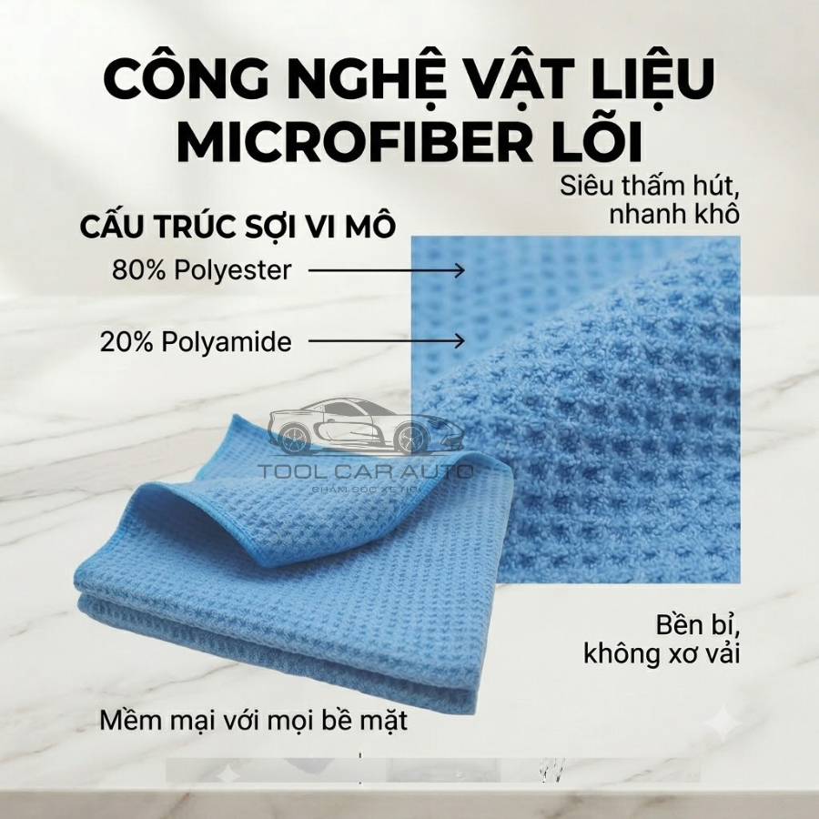 Khăn Lau Kính Microfiber Cao Cấp Đa Năng Thấm Hút X7 Dùng Cho Xe Hơi, Gia Đình, Không Bụi Vải, Không Bông Xù | BigBuy360 - bigbuy360.vn