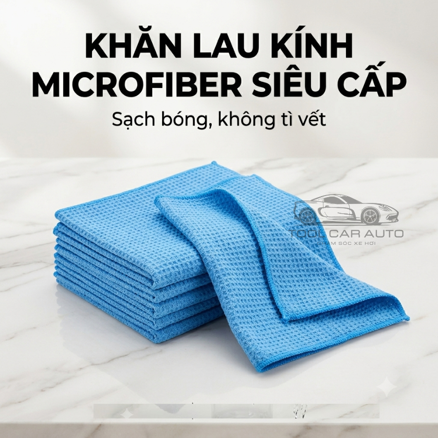 Khăn Lau Kính Đa Năng Microfiber Cao Cấp, Thấm Hút X7 Lần, Dùng Cho Gia Đình, Gara Xe, Dùng Lâu Dài. | BigBuy360 - bigbuy360.vn