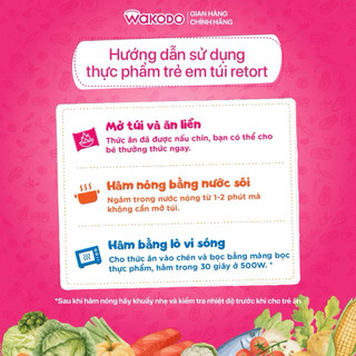 Cháo ăn liền Wakodo Nhật Bản 80g - Cháo tươi cho bé 7 tháng 9 tháng.