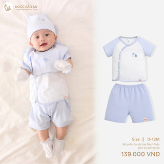 M&B (0-12M) Bộ quần áo cộc tay chất cotton cao cấp mềm mịn, thoáng mát thấm hút mồ hôi tốt BST SS25