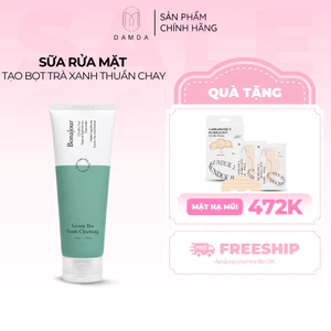 Sữa rửa mặt tạo bọt trà xanh thuần chay BONAJOUR Green Tea Foam Cleansing 150ml | DAMDAVN