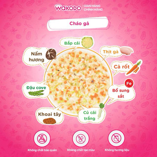 Cháo ăn liền Wakodo Nhật Bản 80g - Cháo tươi cho bé 7 tháng 9 tháng.
