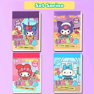 Set 5 (Tặng 1) Sổ Nhãn Dán Chủ Đề Hoạt Hình (Kèm Nhíp) Dress Up Sticker Book, Sổ Sticker