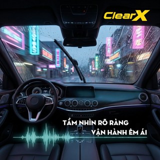 Gạt mưa kính lái Silicon cao cấp Hàn Quốc ClearX MaxVision - Lưỡi gạt phủ Teflon siêu sạch, bền bỉ | Phụ kiện ô tô ADG