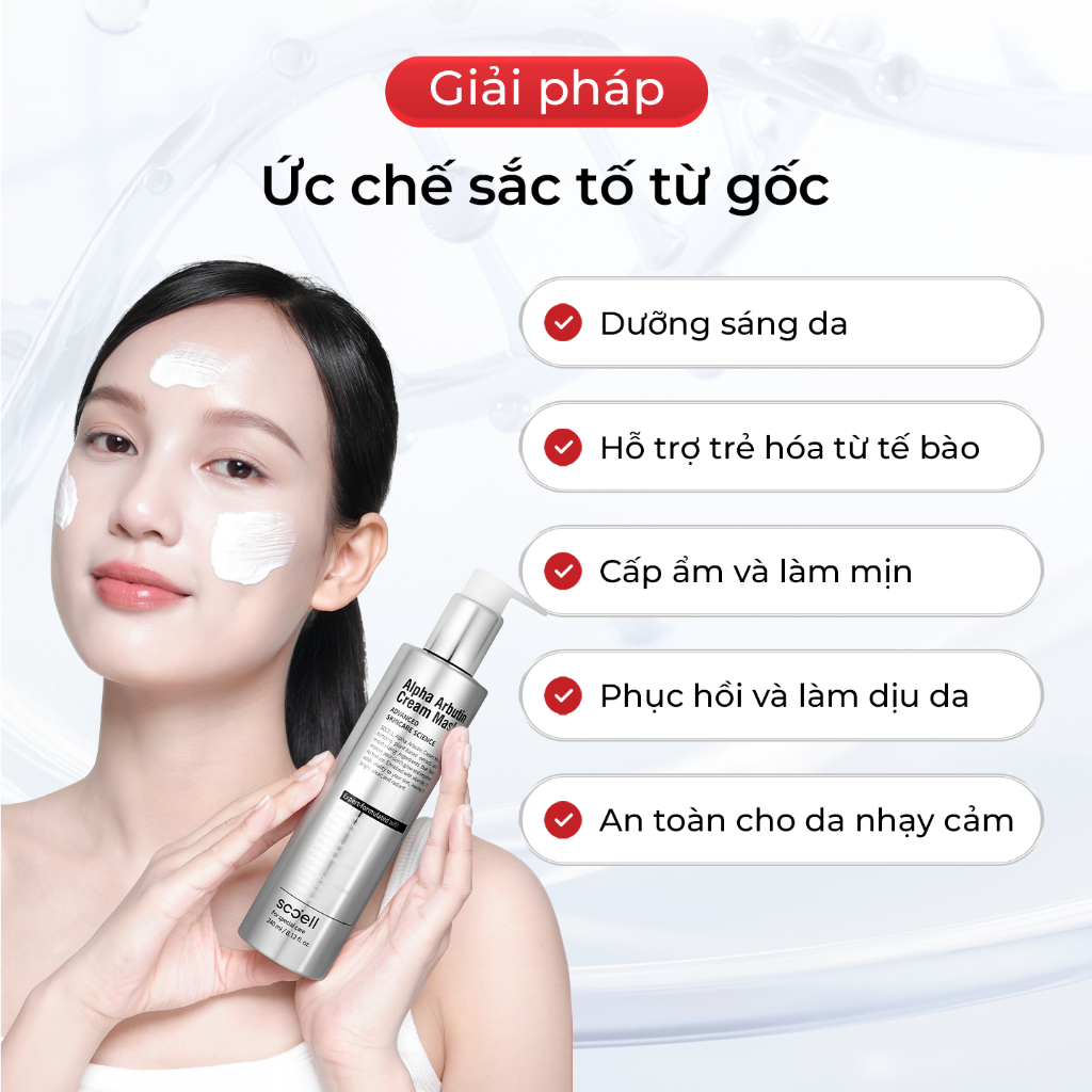 Mặt Nạ Dưỡng Sáng SCCELL Alpha Arbutin Cream Mask - Hỗ Trợ Dưỡng Ẩm Và Phục Hồi Da 240ml_80027