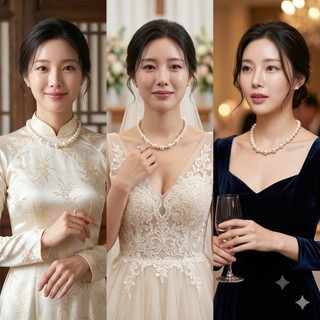 [ DAISYN ] N820 dây chuyền hạt ngọc trai nhân tạo, chuỗi hạt ngọc trai nhân tạo sang trọng