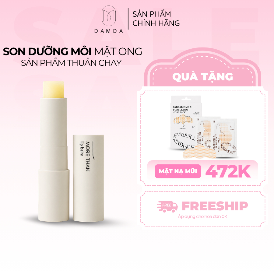 Son dưỡng môi chiết xuất mật ong SIORIS MORE THAN LIP BALM 4g | DAMDAVN
