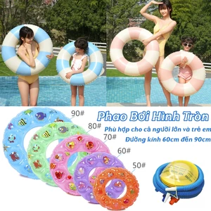 Phao Bơi Hình Tròn Bơm Hơi Cao Cấp,PVC An Toàn,Gọn Nhẹ, Đa Dạng Kích Thước Cho Trẻ Em Và Người Lớn
