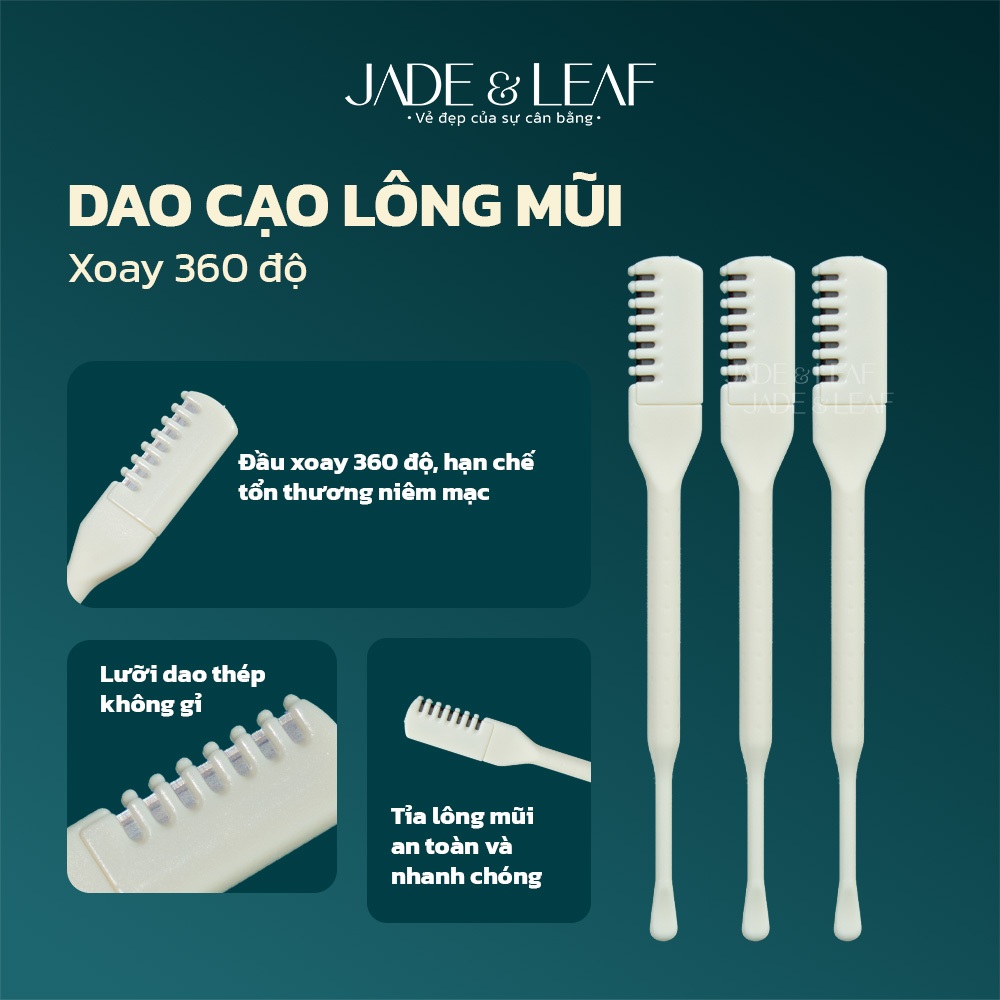 Dao Cạo Lông Mũi 360 Độ Jade&Leaf, Cắt Tỉa Tiện Lợi Sạch Sẽ, Được làm Từ Thép Không Gỉ An Toàn